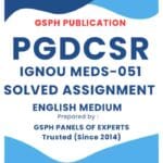 IGNOU MEDS-051 Solved Assignment