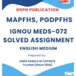 IGNOU MEDS-072 Solved Assignment