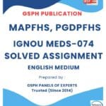 IGNOU MEDS-074 Solved Assignment