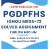 IGNOU MEDS-72 Solved Assignment
