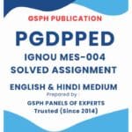 IGNOU MES-004 Solved Assignment