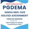 IGNOU MES-045 Solved Assignment