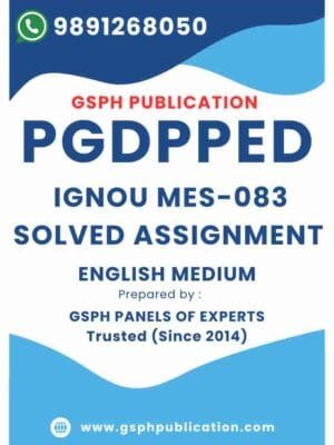 IGNOU MES-083 Solved Assignment