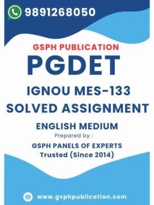 IGNOU MES-133 Solved Assignment