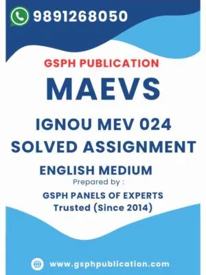 IGNOU MEV 024 Solved Assignment 