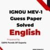 IGNOU MEV-1 Guess Paper Solved