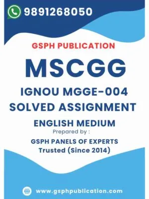 IGNOU MGGE-004 Solved Assignment 