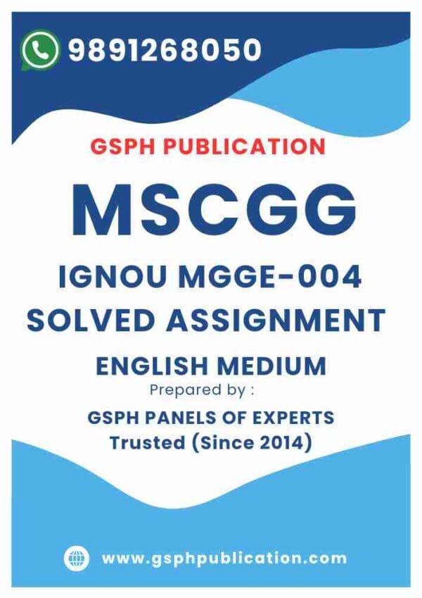 IGNOU MGGE-004 Solved Assignment 