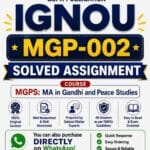IGNOU MGP-002 Solved Assignment pdf