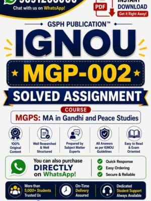 IGNOU MGP-002 Solved Assignment pdf