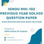IGNOU MHI-102 Previous Year Solved Question Paper