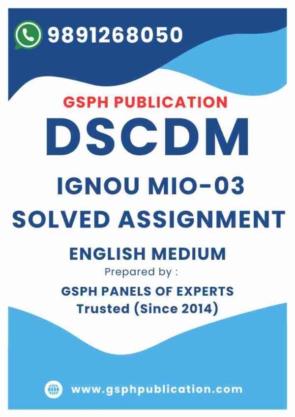 IGNOU MIO-03 Solved Assignment