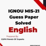 IGNOU MIS-21 Guess Paper Solved