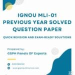 IGNOU MLI-01 Previous Year Solved Question Paper