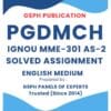IGNOU MME-301 AS-2 Solved Assignment