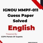 IGNOU MMPF-011 Guess Paper Solved