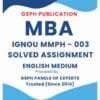 IGNOU MMPH - 003 Solved Assignment