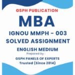 IGNOU MMPH - 003 Solved Assignment