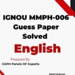 IGNOU MMPH-006 Guess Paper Solved