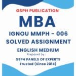 IGNOU MMPH - 006 Solved Assignment