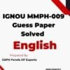 IGNOU MMPH-009 Guess Paper Solved