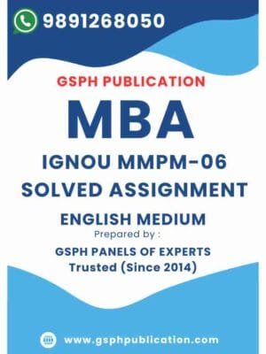 IGNOU MMPM-06 Solved Assignment