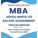 IGNOU MMPO-03 Solved Assignment