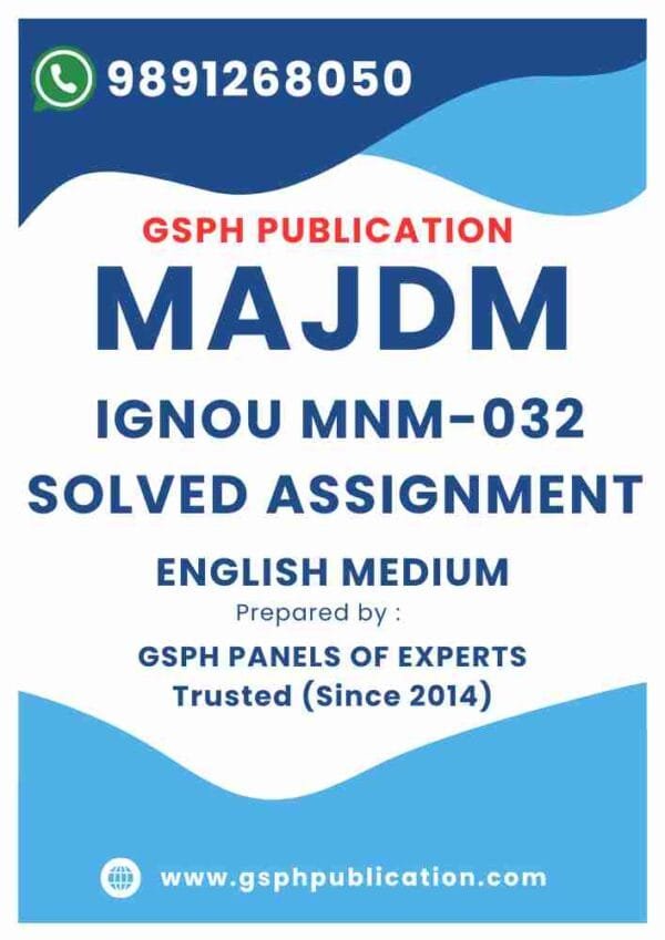IGNOU MNM-032 Solved Assignment