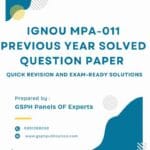 IGNOU MPA-011 Previous Year Solved Question Paper