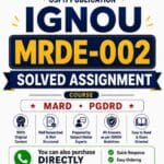 IGNOU MRDE-002 Solved Assignment