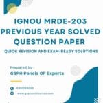 IGNOU MRDE-203 Previous Year Solved Question Paper
