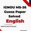 IGNOU MS-26 Guess Paper Solved