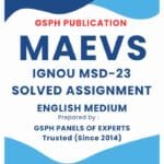 IGNOU MSD-23 Solved Assignment 