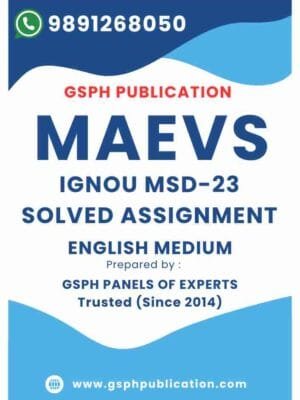 IGNOU MSD-23 Solved Assignment 