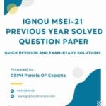 IGNOU MSEI-21 Previous Year Solved Question Paper