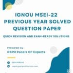 IGNOU MSEI-22 Previous Year Solved Question Paper