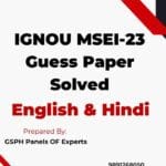 IGNOU MSEI-23 Guess Paper Solved