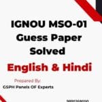 IGNOU MSO-01 Guess Paper Solved