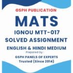 IGNOU MTT-017 Solved Assignment