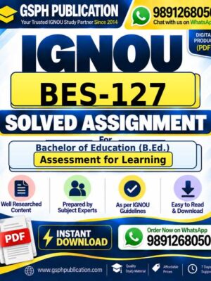 IGNOU BES-127 Solved Assignment