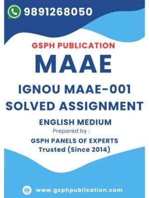 IGNOU MAAE-001 Solved Assignment