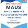 IGNOU MEDS-48 Solved Assignment