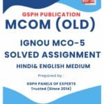 IGNOU MCO-5 Solved Assignment