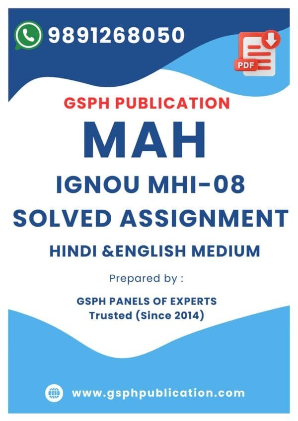 IGNOU MHI-08 Solved Assignment
