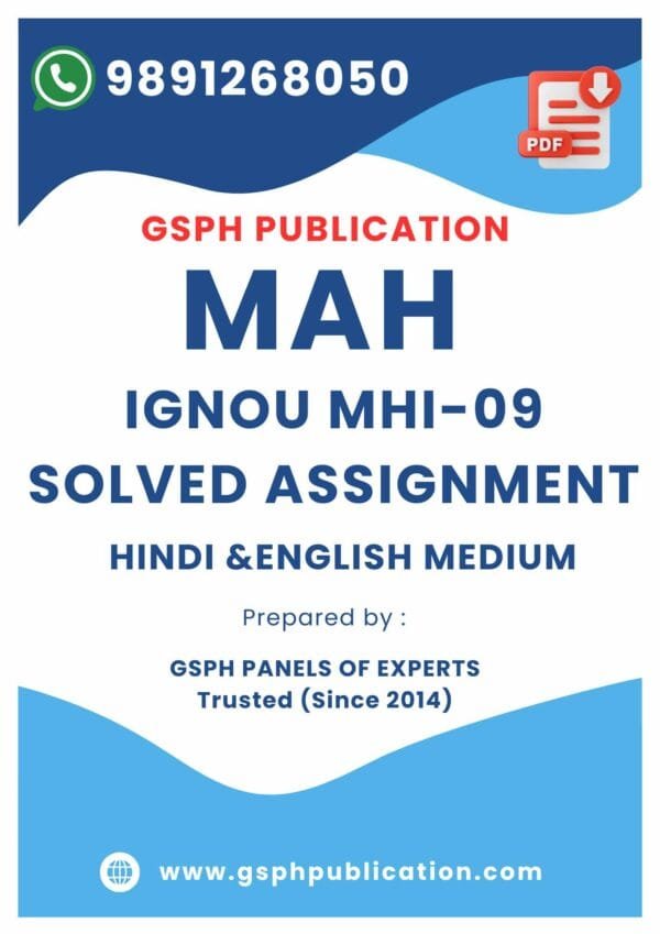 IGNOU MHI-09 Solved Assignment