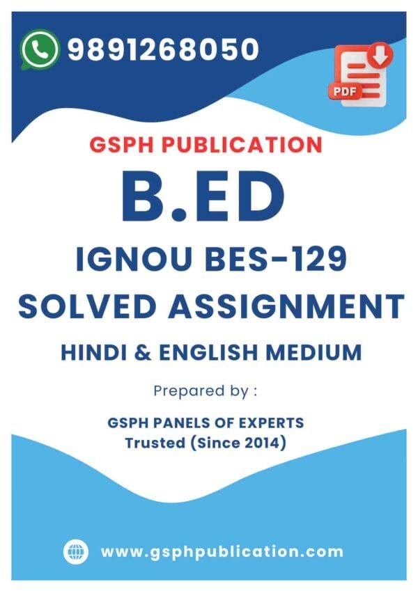 IGNOU BES-129 Solved Assignment
