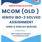 IGNOU IBO-3 Solved Assignment