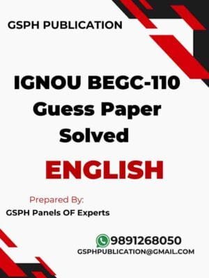 IGNOU BEGC-110 Guess Paper Solved