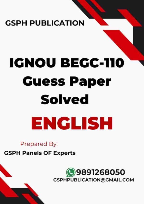 IGNOU BEGC-110 Guess Paper Solved
