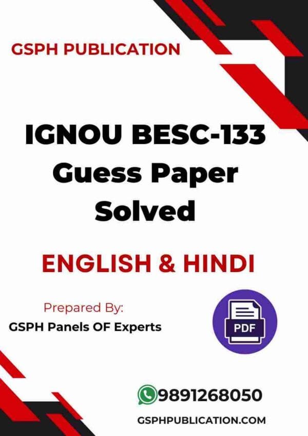 IGNOU BESC-133 Guess Paper Solved